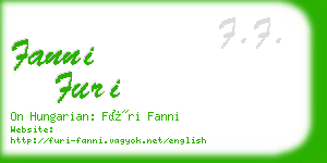 fanni furi business card